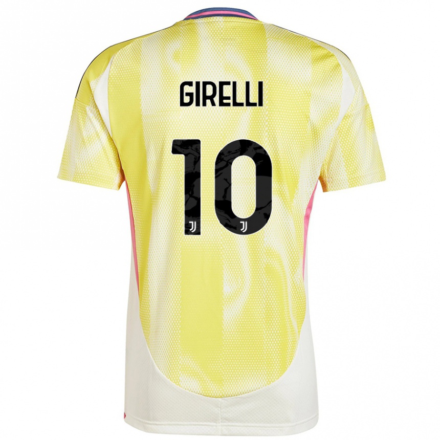 Kids Football Cristiana Girelli #10 Solar Yellow Away Jersey 2024/25 T-Shirt Canada