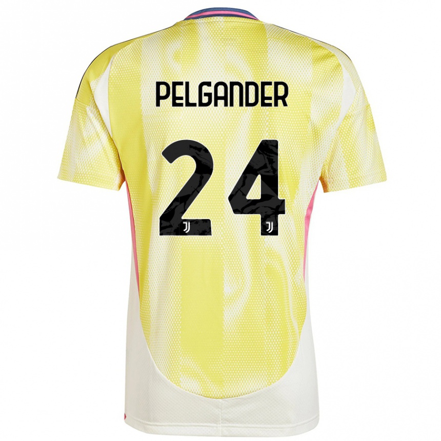 Kids Football Elsa Pelgander #24 Solar Yellow Away Jersey 2024/25 T-Shirt Canada