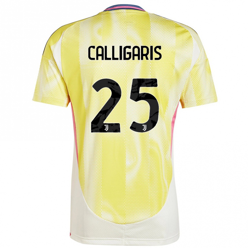 Kids Football Viola Calligaris #25 Solar Yellow Away Jersey 2024/25 T-Shirt Canada