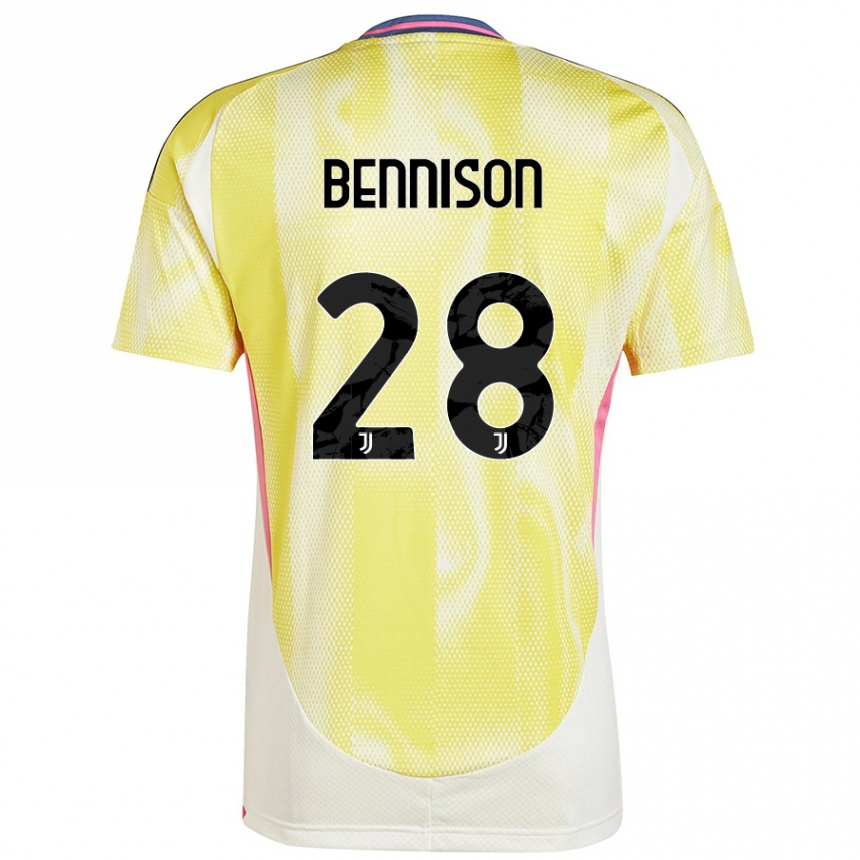 Kids Football Hanna Bennison #28 Solar Yellow Away Jersey 2024/25 T-Shirt Canada