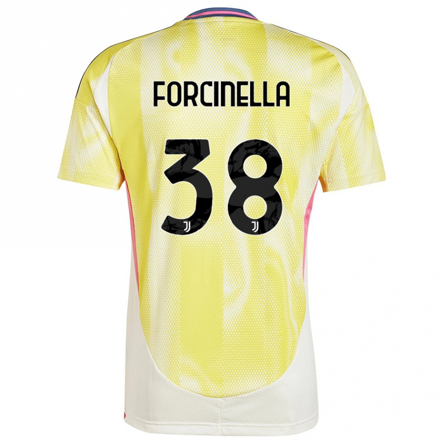 Kids Football Camilla Forcinella #38 Solar Yellow Away Jersey 2024/25 T-Shirt Canada