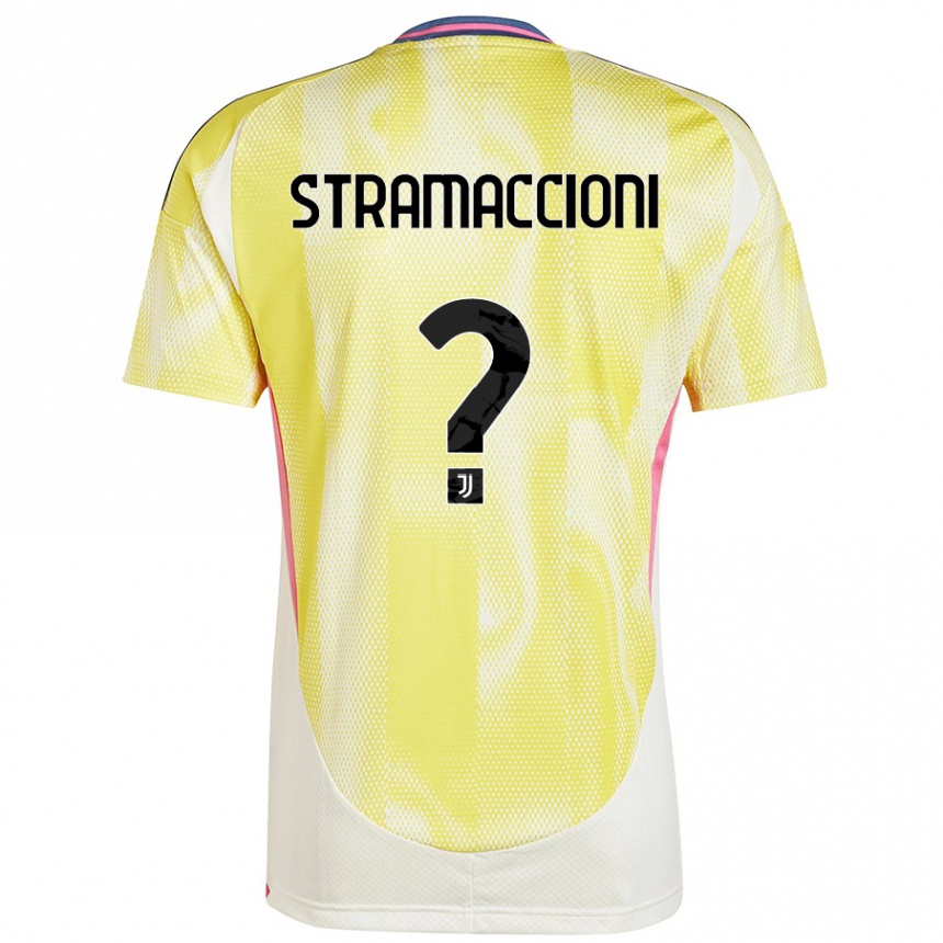 Kids Football Diego Stramaccioni #0 Solar Yellow Away Jersey 2024/25 T-Shirt Canada