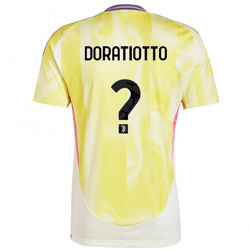 Enfant Football Maillot Giulio Doratiotto #0 Jaune Solaire Tenues Extérieur 2024/25 Canada