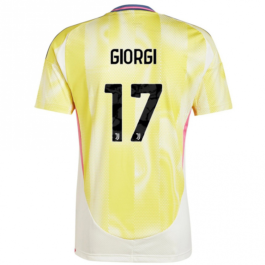 Kids Football Lorenzo Giorgi #17 Solar Yellow Away Jersey 2024/25 T-Shirt Canada