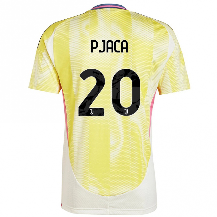 Kids Football Marko Pjaca #20 Solar Yellow Away Jersey 2024/25 T-Shirt Canada