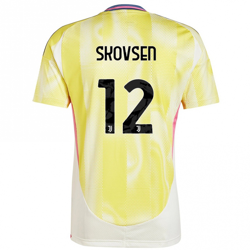 Kids Football Matilde Lundorf Skovsen #12 Solar Yellow Away Jersey 2024/25 T-Shirt Canada