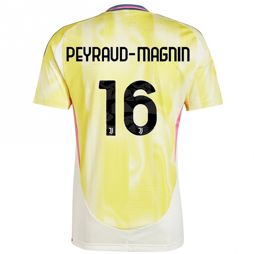 Kids Football Pauline Peyraud-Magnin #16 Solar Yellow Away Jersey 2024/25 T-Shirt Canada