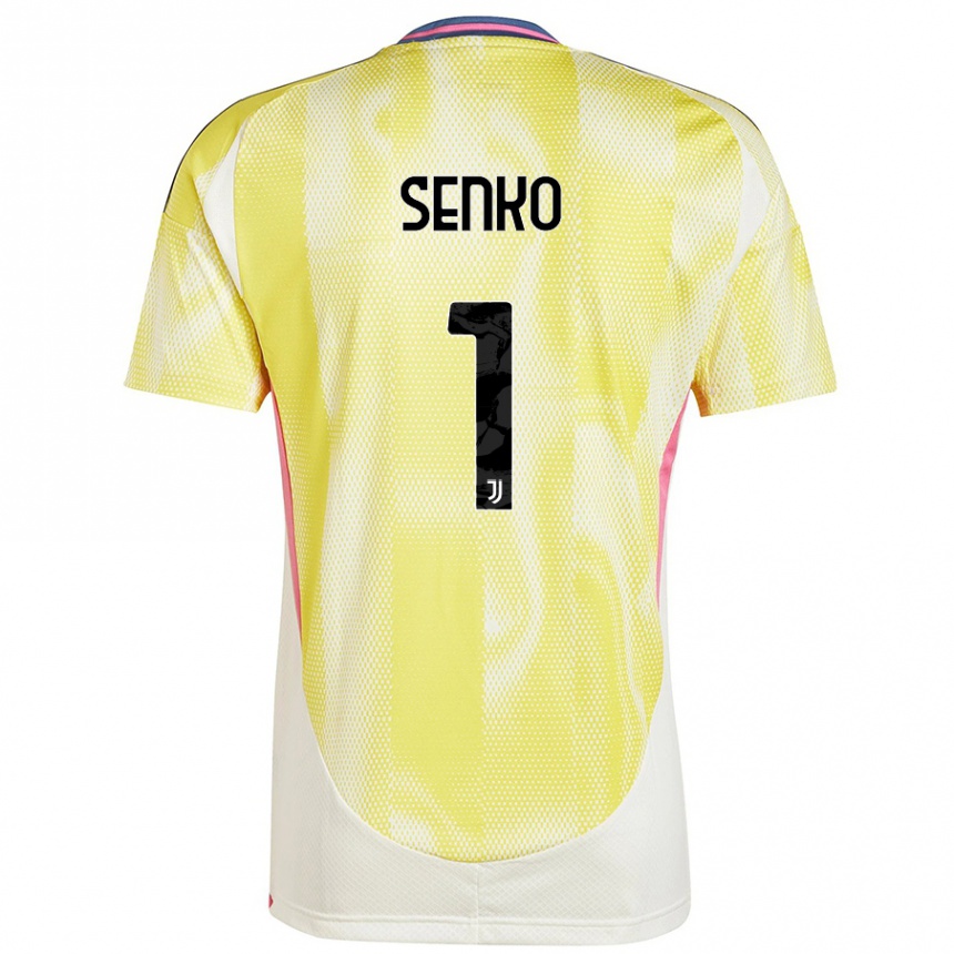 Enfant Football Maillot Zsombor Senko #1 Jaune Solaire Tenues Extérieur 2024/25 Canada