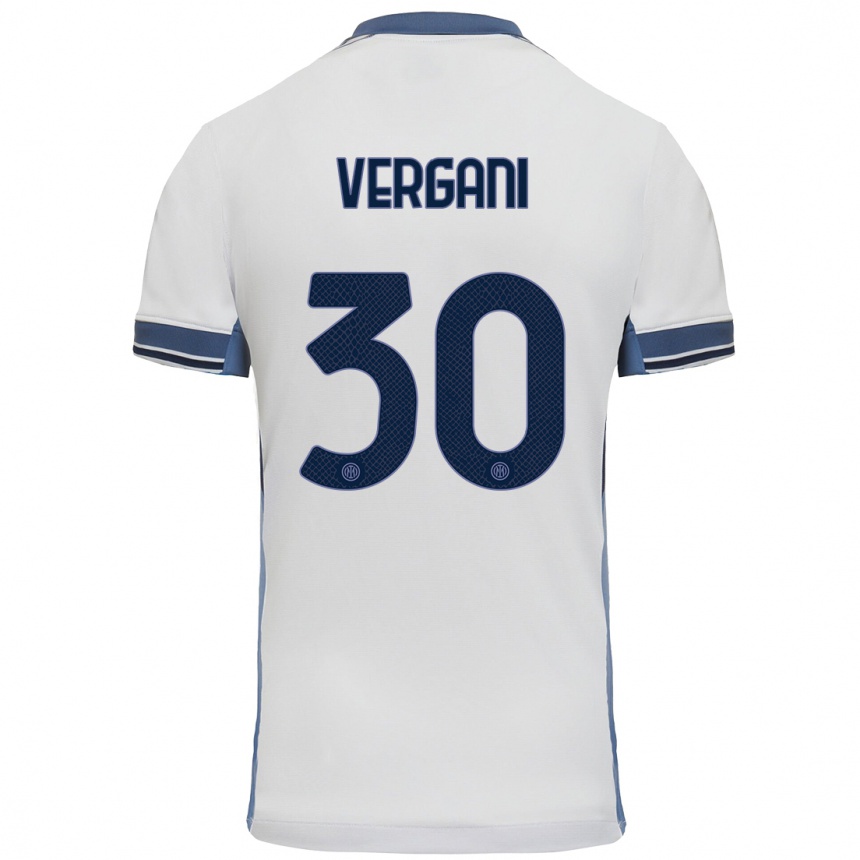 Enfant Football Maillot Bianca Vergani #30 Blanc Gris Tenues Extérieur 2024/25 Canada