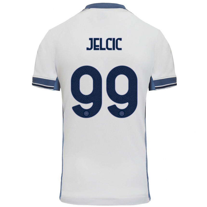 Kids Football Maja Jelčić #99 White Grey Away Jersey 2024/25 T-Shirt Canada