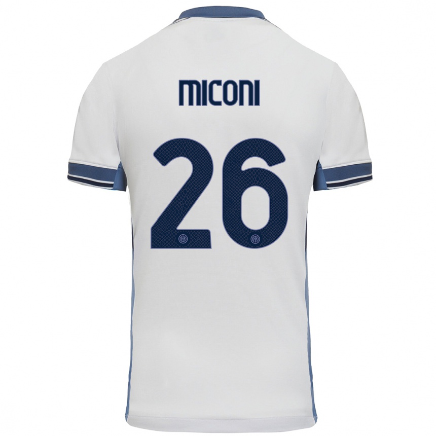 Enfant Football Maillot Riccardo Miconi #26 Blanc Gris Tenues Extérieur 2024/25 Canada