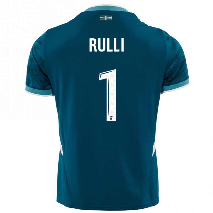 Enfant Football Maillot Gerónimo Rulli #1 Turquoise Bleu Tenues Extérieur 2024/25 Canada