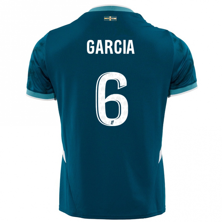 Kids Football Ulisses Garcia #6 Turquoise Blue Away Jersey 2024/25 T-Shirt Canada