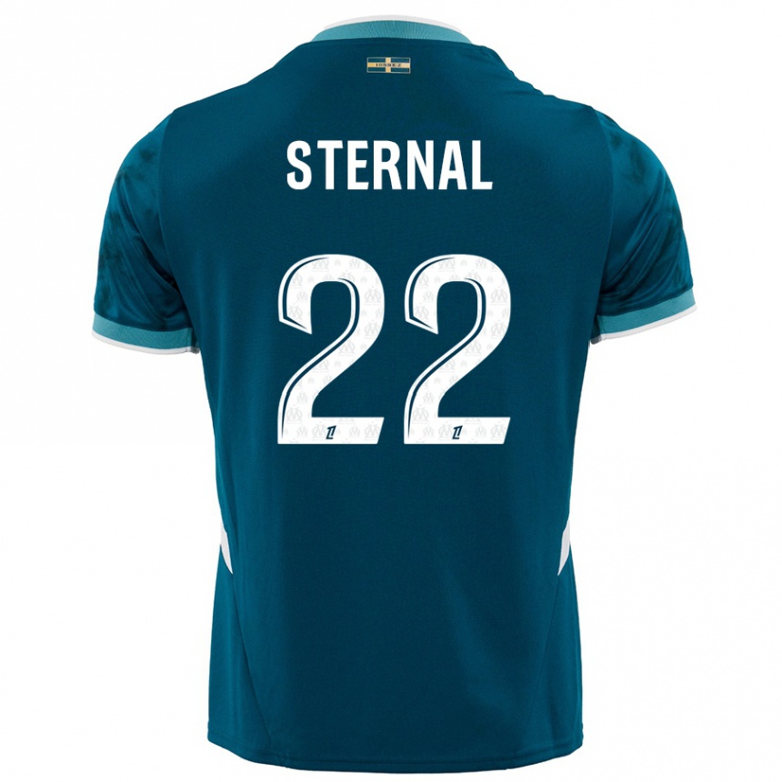 Kids Football Enzo Sternal #22 Turquoise Blue Away Jersey 2024/25 T-Shirt Canada