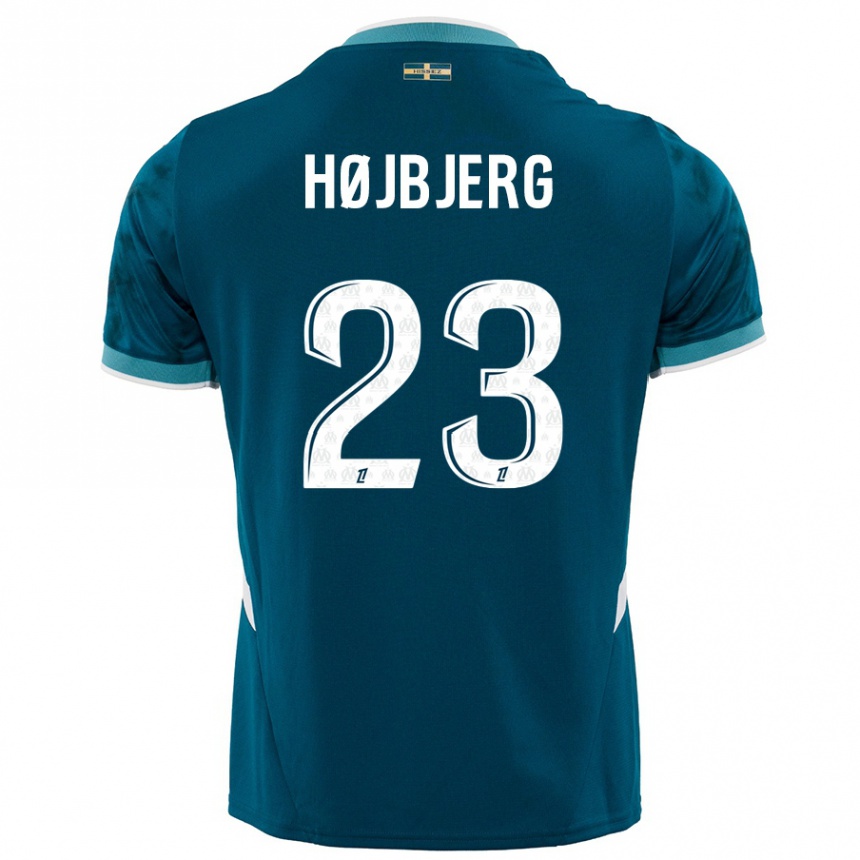 Enfant Football Maillot Pierre Emile Hojbjerg #23 Turquoise Bleu Tenues Extérieur 2024/25 Canada