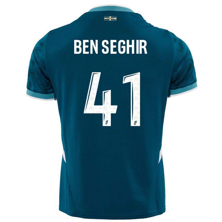 Enfant Football Maillot Salim Ben Seghir #41 Turquoise Bleu Tenues Extérieur 2024/25 Canada