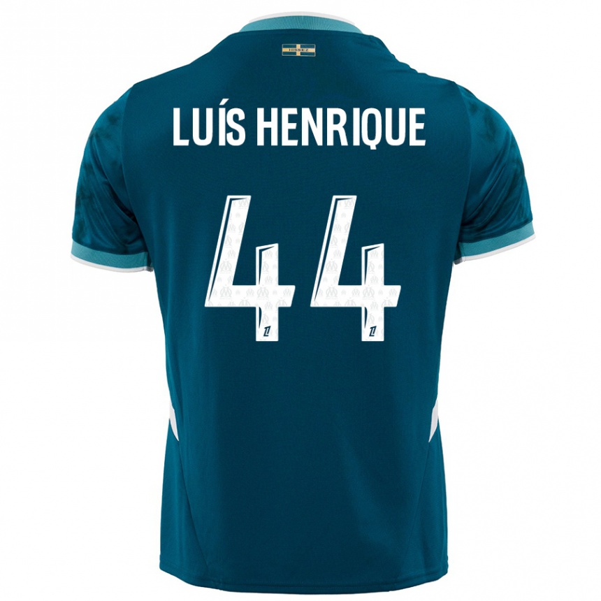 Kids Football Luis Henrique #44 Turquoise Blue Away Jersey 2024/25 T-Shirt Canada