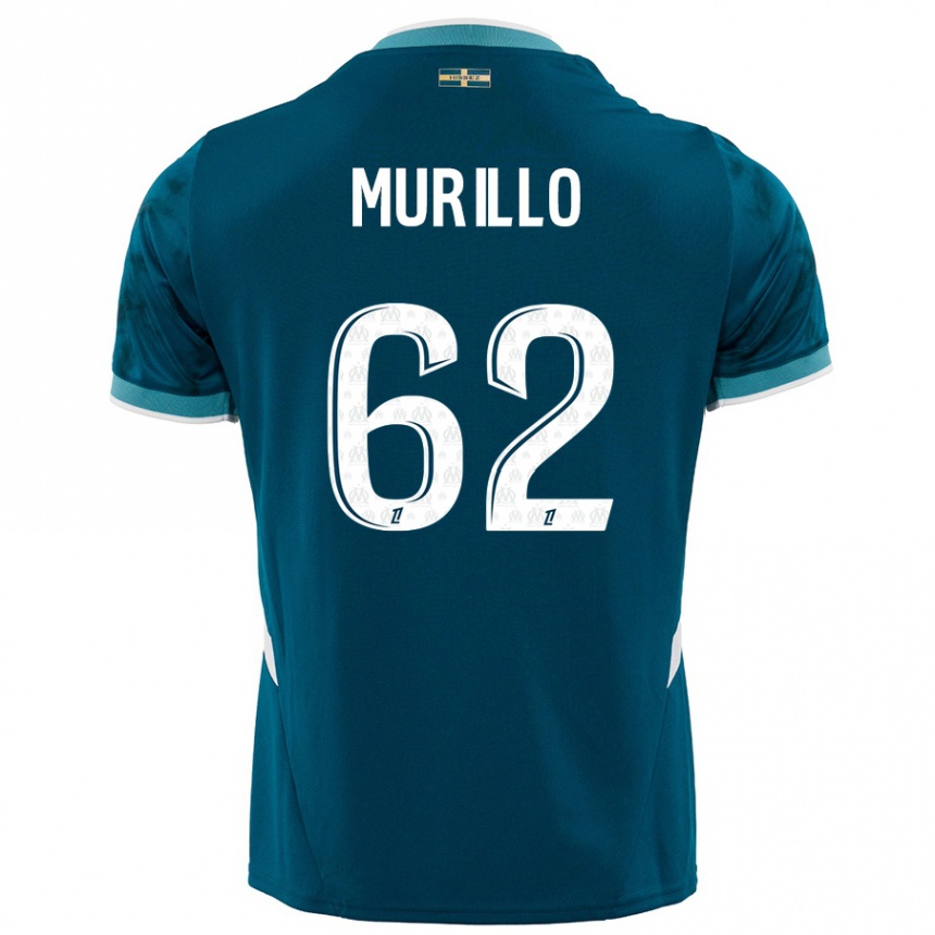 Kids Football Amir Murillo #62 Turquoise Blue Away Jersey 2024/25 T-Shirt Canada