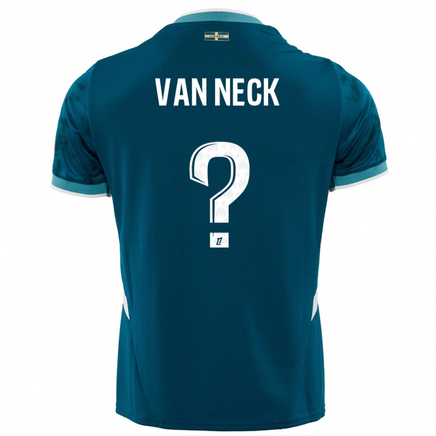 Enfant Football Maillot Jelle Van Neck #0 Turquoise Bleu Tenues Extérieur 2024/25 Canada