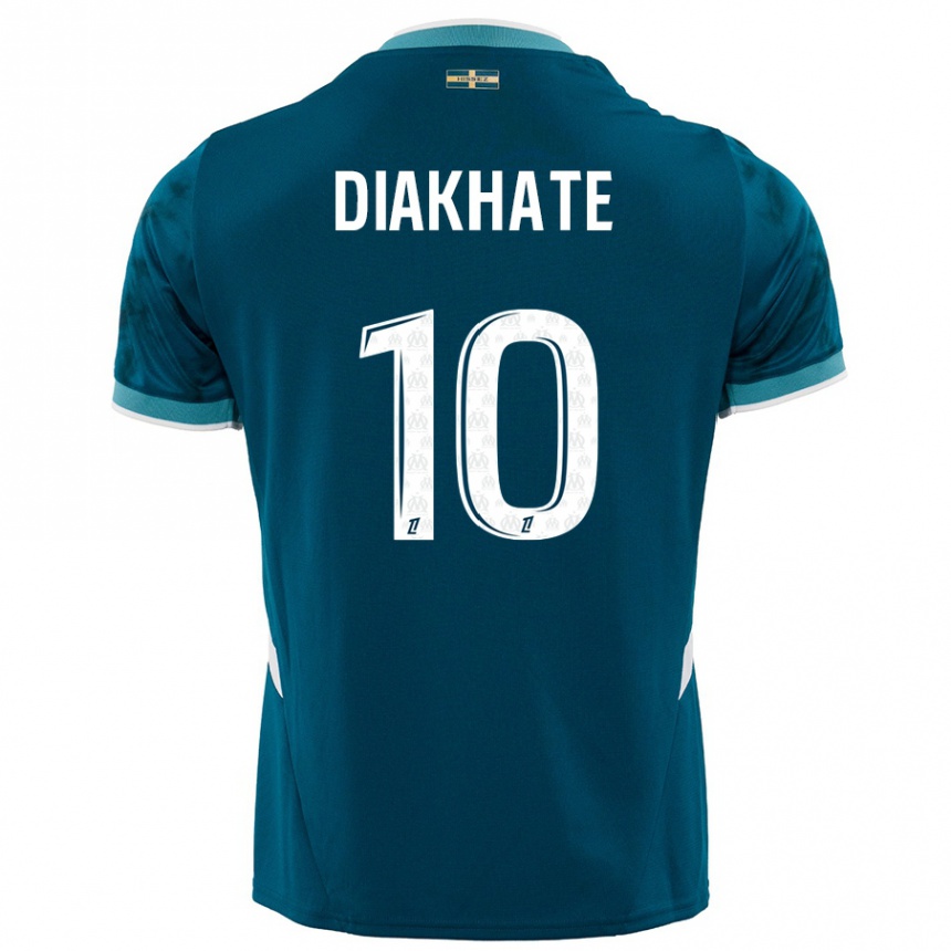 Kids Football Ndeye Awa Diakhaté #10 Turquoise Blue Away Jersey 2024/25 T-Shirt Canada