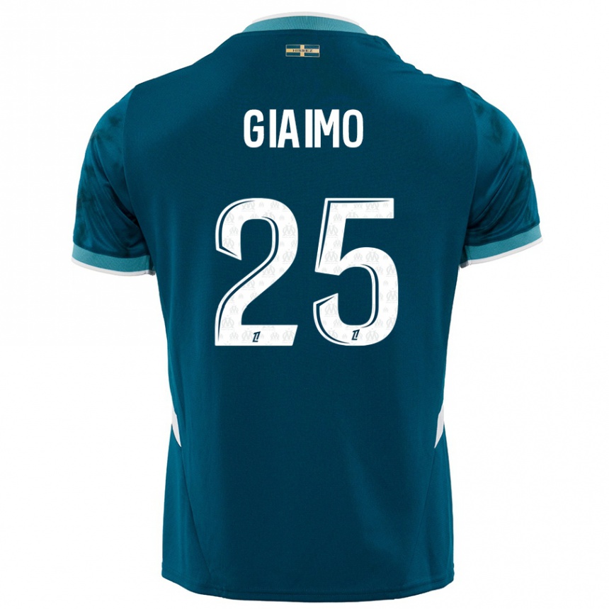 Kids Football Carla Giaimo #25 Turquoise Blue Away Jersey 2024/25 T-Shirt Canada