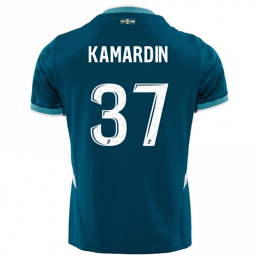 Enfant Football Maillot Aaron Kamardin #37 Turquoise Bleu Tenues Extérieur 2024/25 Canada