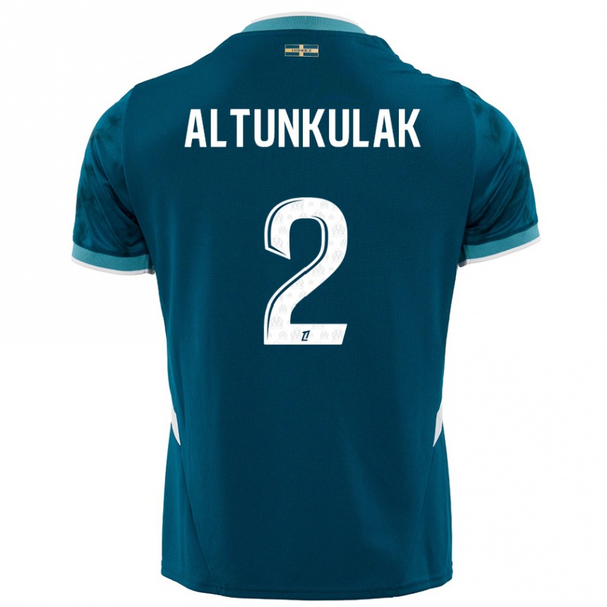 Enfant Football Maillot Selen Altunkulak #2 Turquoise Bleu Tenues Extérieur 2024/25 Canada