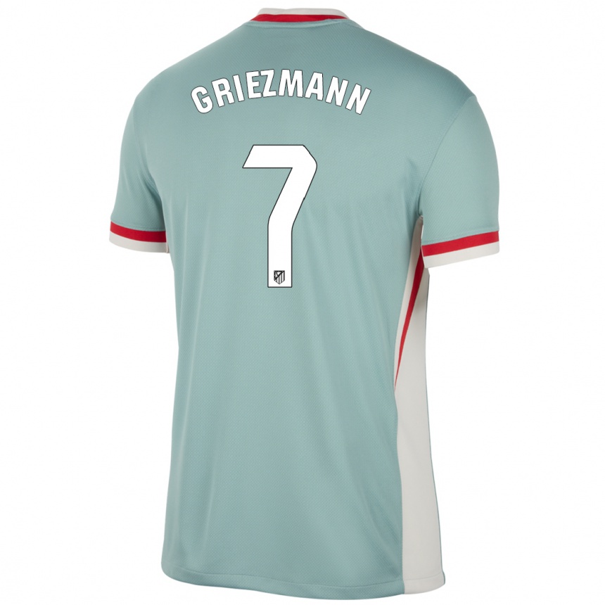 Enfant Football Maillot Antoine Griezmann #7 Beige Clair Bleu Tenues Extérieur 2024/25 Canada