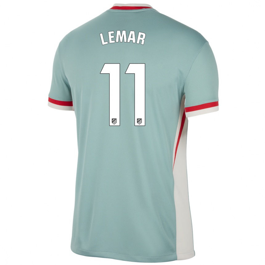 Kids Football Thomas Lemar #11 Light Beige Blue Away Jersey 2024/25 T-Shirt Canada