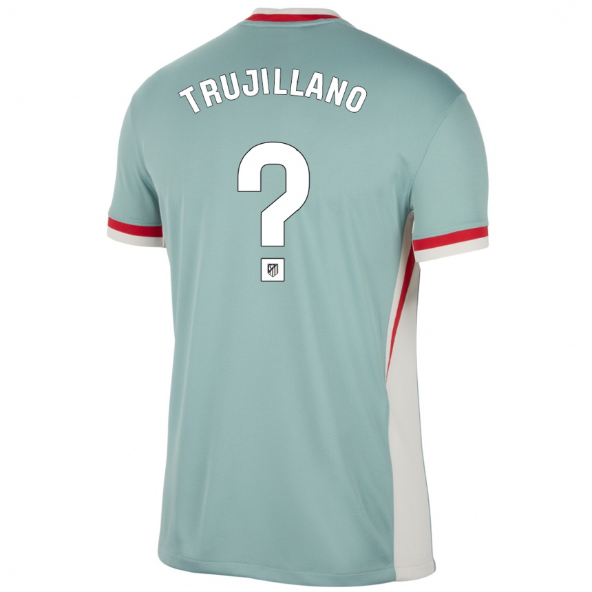 Kids Football Guillermo Trujillano #0 Light Beige Blue Away Jersey 2024/25 T-Shirt Canada