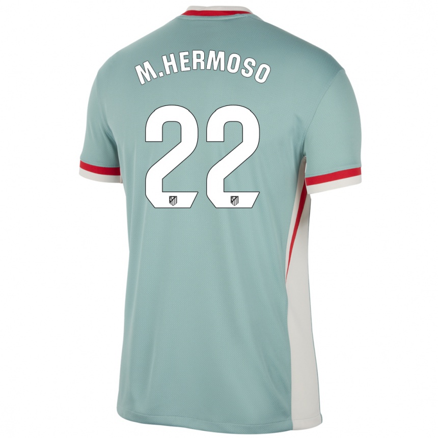 Kids Football Mario Hermoso #22 Light Beige Blue Away Jersey 2024/25 T-Shirt Canada