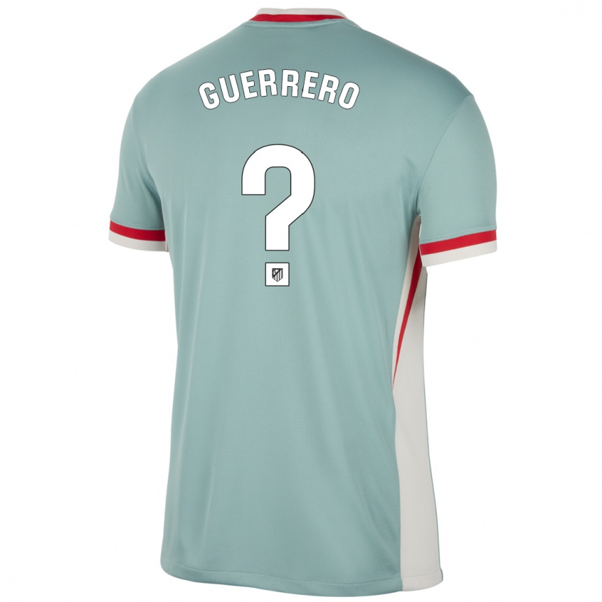 Kids Football Sergio Guerrero #0 Light Beige Blue Away Jersey 2024/25 T-Shirt Canada