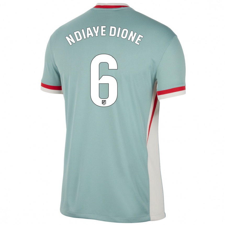 Kids Football Assane Ndiaye Dione #6 Light Beige Blue Away Jersey 2024/25 T-Shirt Canada