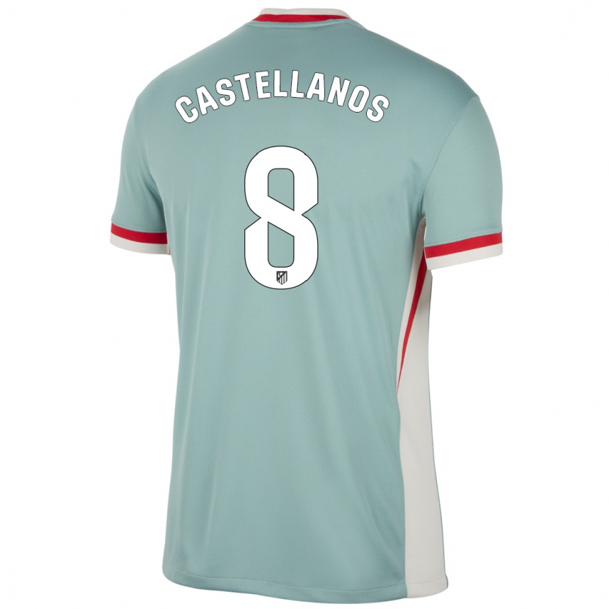 Kids Football Jorge Castellanos #8 Light Beige Blue Away Jersey 2024/25 T-Shirt Canada