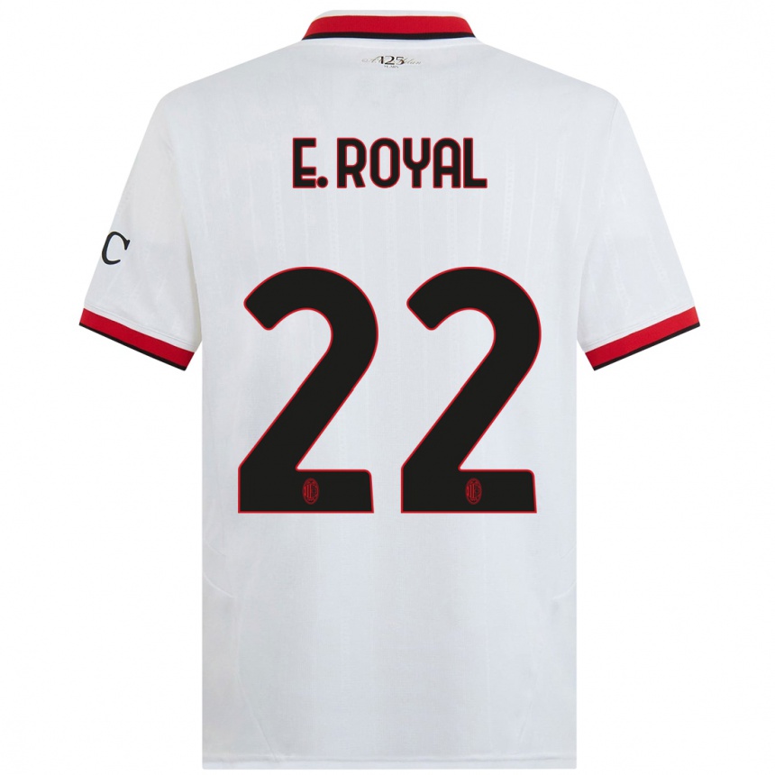 Kids Football Emerson Royal #22 White Black Red Away Jersey 2024/25 T-Shirt Canada