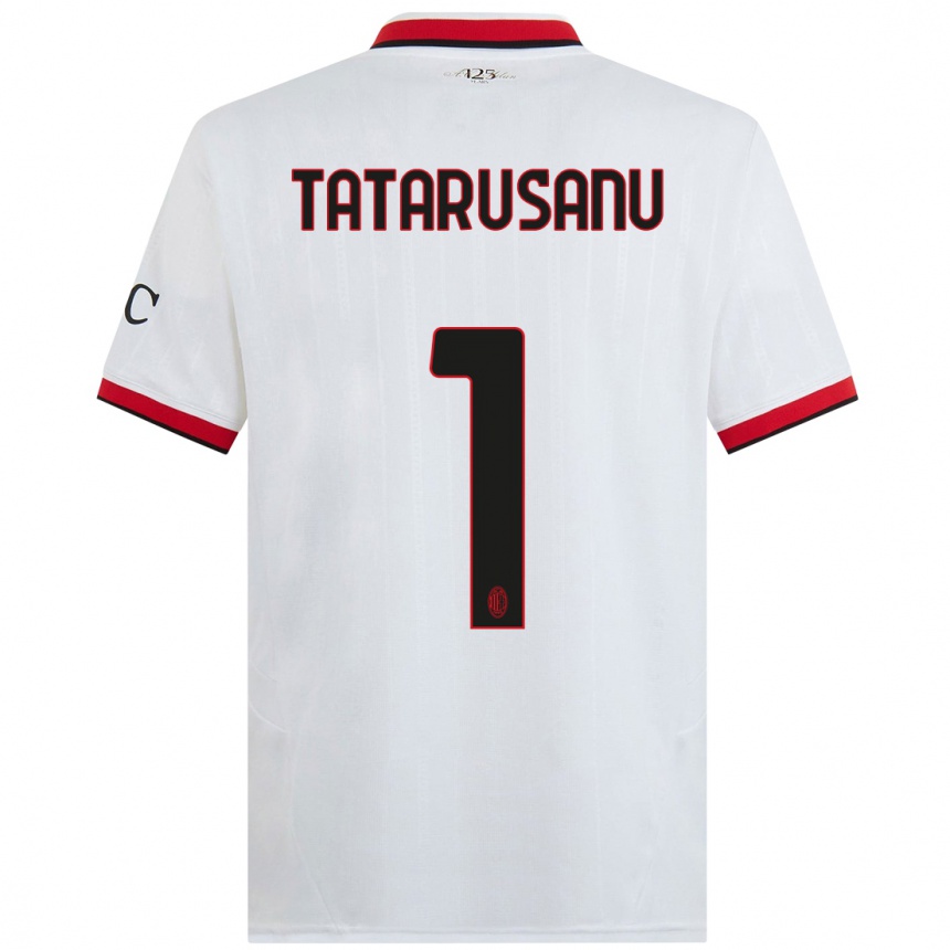 Kids Football Ciprian Tatarusanu #1 White Black Red Away Jersey 2024/25 T-Shirt Canada