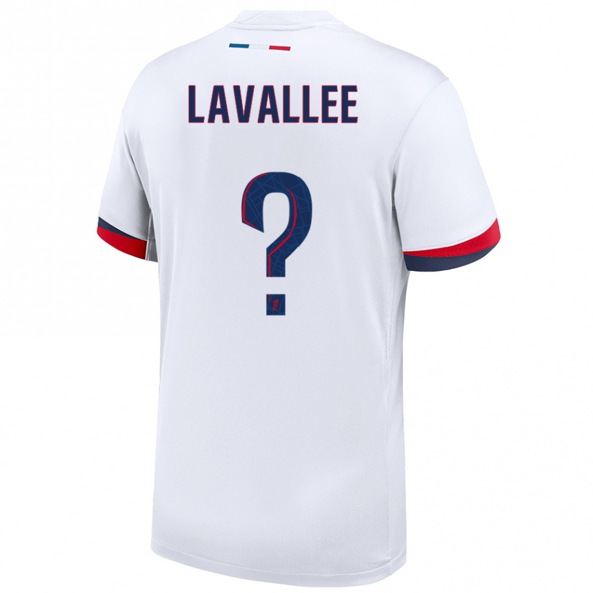 Enfant Football Maillot Lucas Lavallee #0 Blanc Bleu Rouge Tenues Extérieur 2024/25 Canada