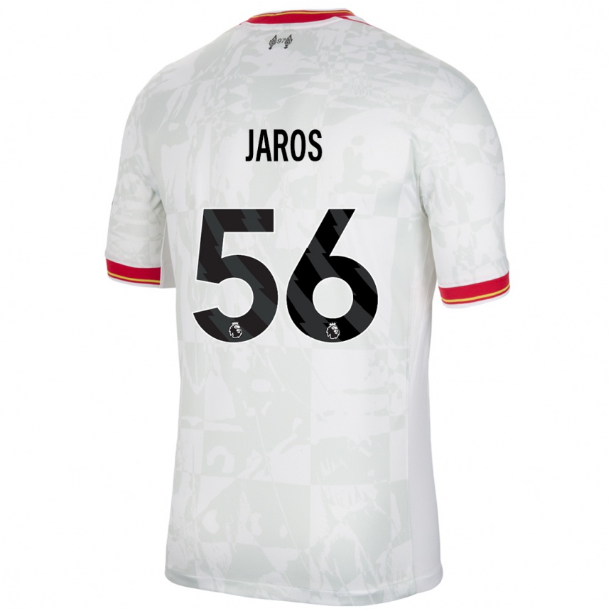 Enfant Football Maillot Vitezslav Jaros #56 Blanc Rouge Noir Troisieme 2024/25 Canada