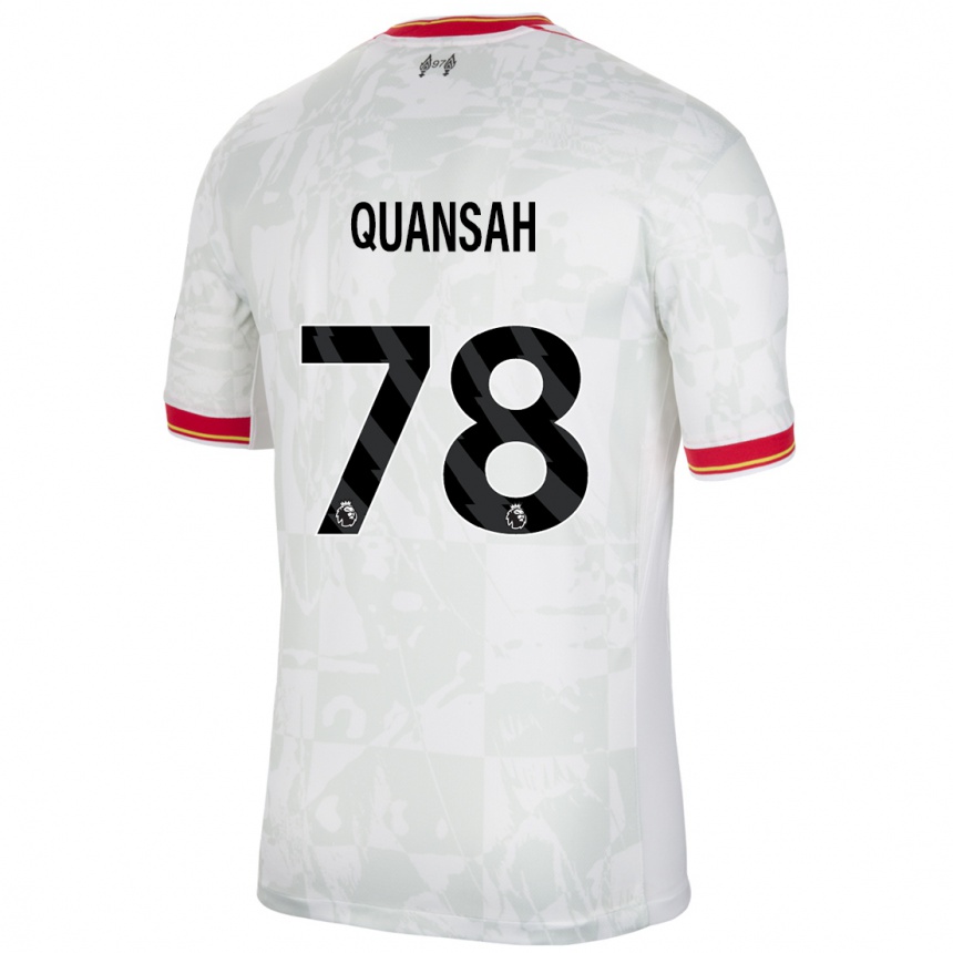 Enfant Football Maillot Jarell Quansah #78 Blanc Rouge Noir Troisieme 2024/25 Canada