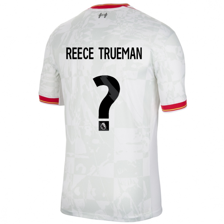 Kids Football Reece Trueman #0 White Red Black Third Jersey 2024/25 T-Shirt Canada