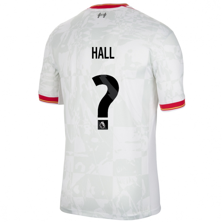 Kids Football Bailey Hall #0 White Red Black Third Jersey 2024/25 T-Shirt Canada