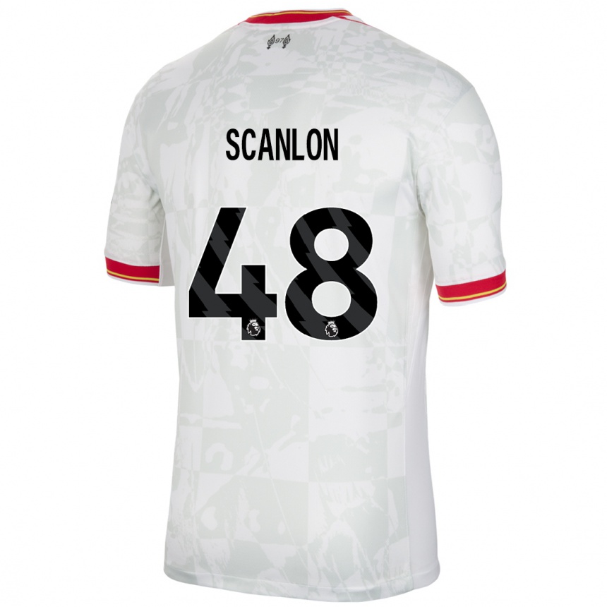 Enfant Football Maillot Calum Scanlon #48 Blanc Rouge Noir Troisieme 2024/25 Canada