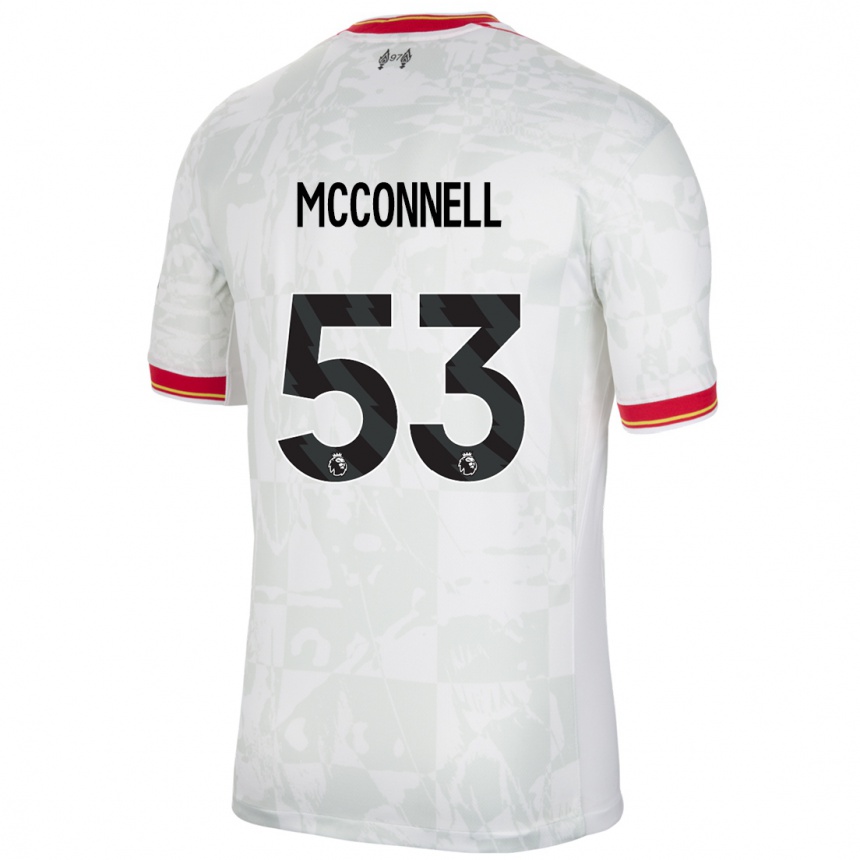 Kids Football James Mcconnell #53 White Red Black Third Jersey 2024/25 T-Shirt Canada