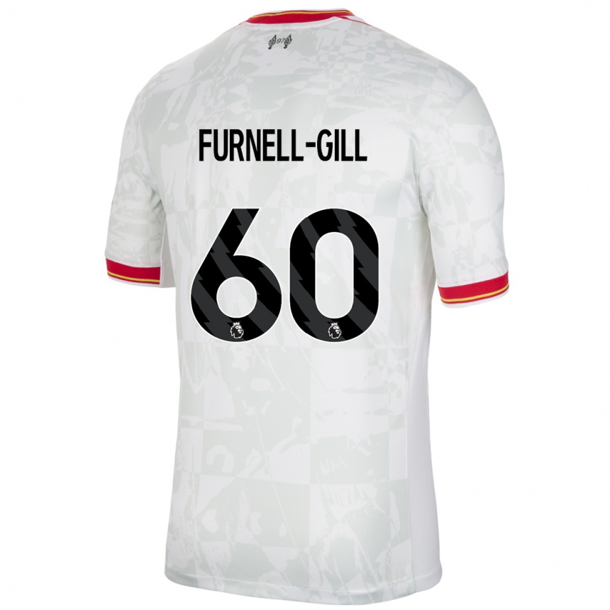 Kids Football Luca Furnell-Gill #60 White Red Black Third Jersey 2024/25 T-Shirt Canada