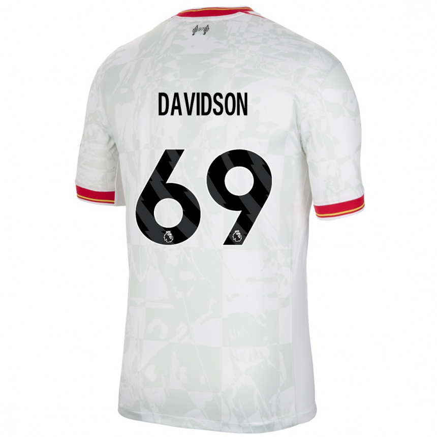 Enfant Football Maillot Josh Davidson #69 Blanc Rouge Noir Troisieme 2024/25 Canada