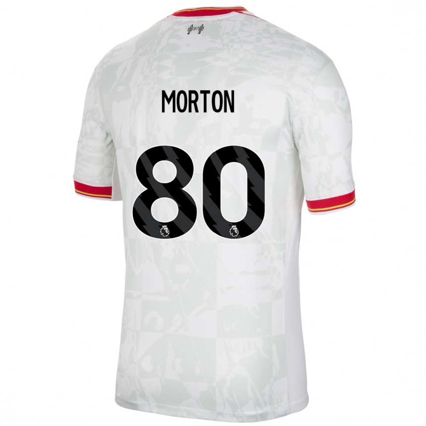 Kids Football Tyler Morton #80 White Red Black Third Jersey 2024/25 T-Shirt Canada