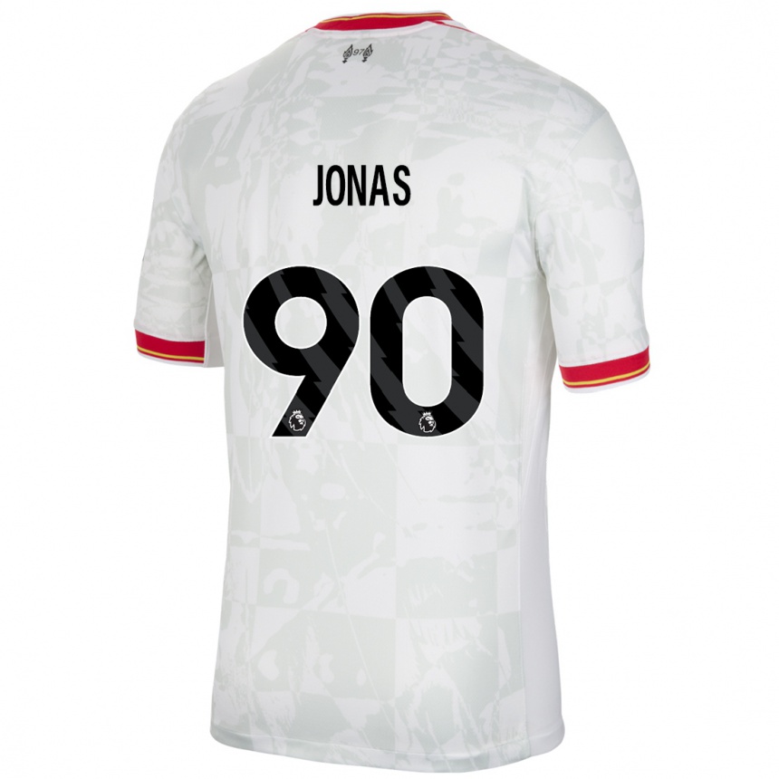 Kids Football Lee Jonas #90 White Red Black Third Jersey 2024/25 T-Shirt Canada