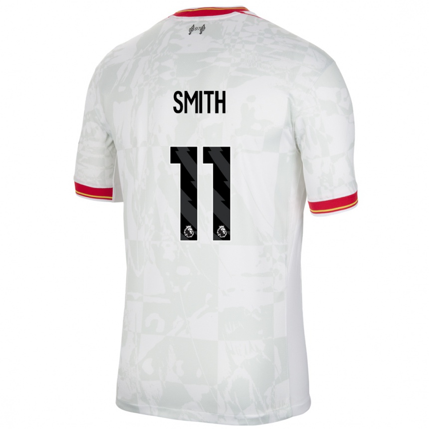 Kids Football Olivia Smith #11 White Red Black Third Jersey 2024/25 T-Shirt Canada