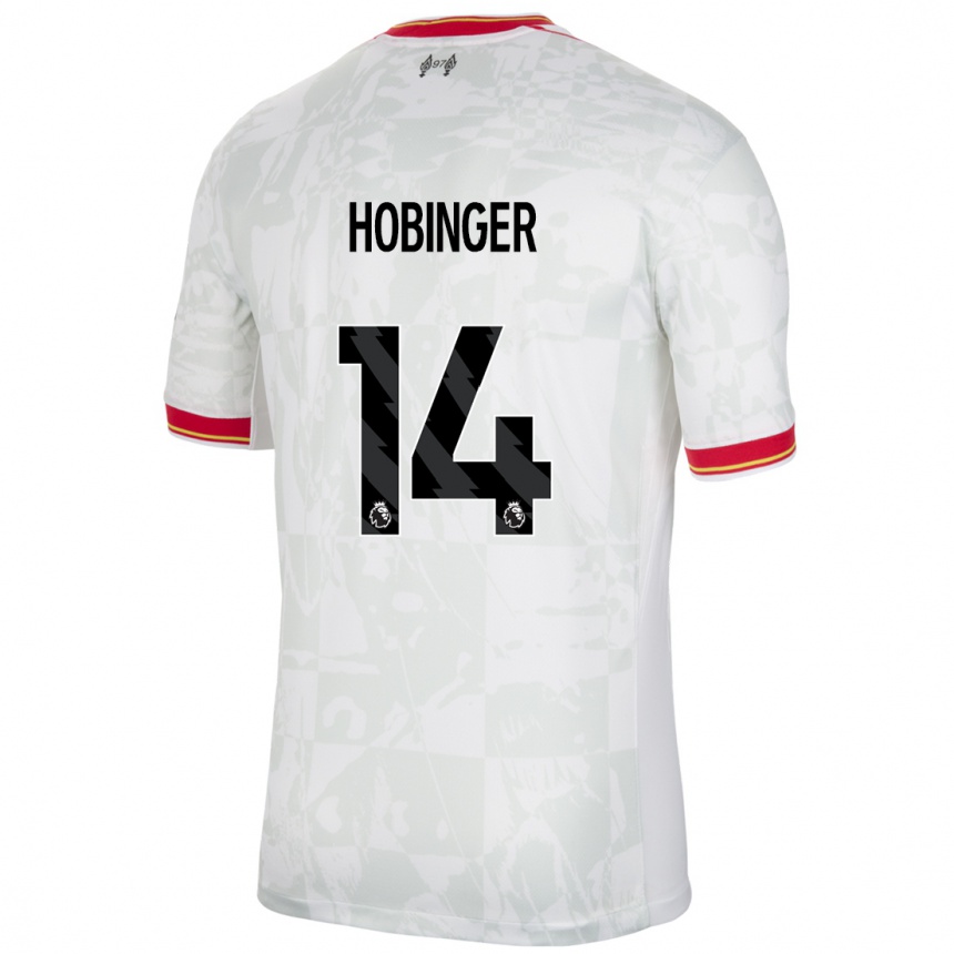 Kids Football Marie Höbinger #14 White Red Black Third Jersey 2024/25 T-Shirt Canada