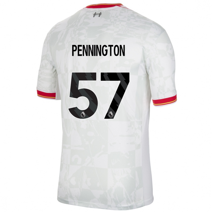 Enfant Football Maillot Cody Pennington #57 Blanc Rouge Noir Troisieme 2024/25 Canada